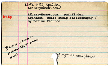 catalog card for libraryhumor.com
